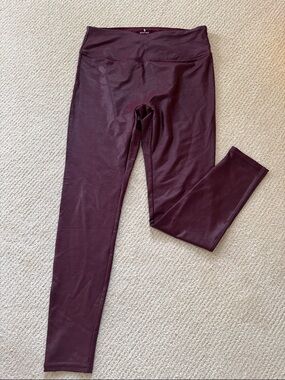 Faux, leather Burgundy Leggings